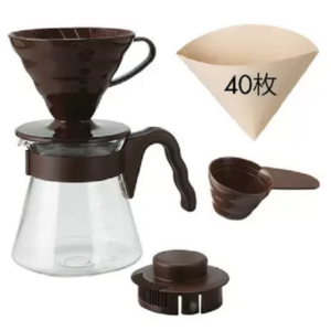Hario V60 Coffee Server 02 Set Chocolate Brown_3 Ashcoffee